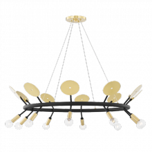 Mitzi Orange H427810-AGB/BK - 10 LIGHT CHANDELIER