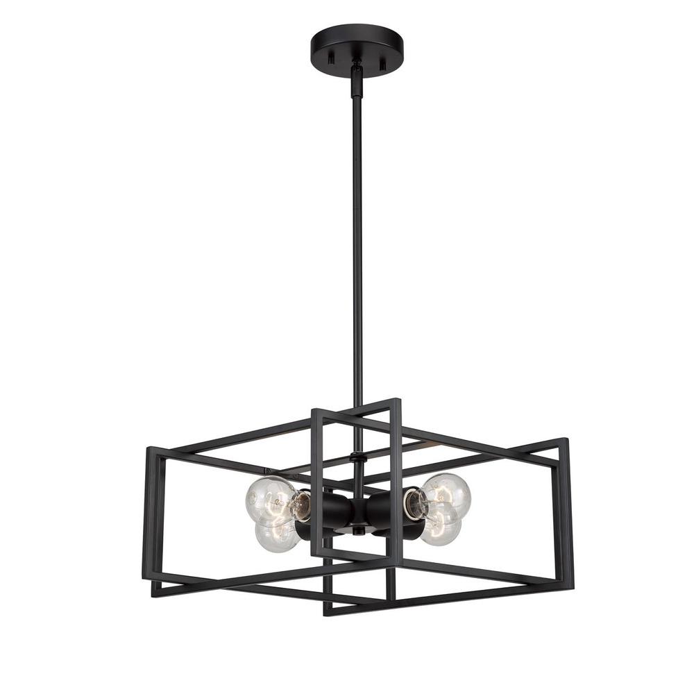 Avista Korson 16" 4-Light Black Pendant