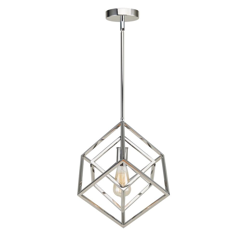 Avista Geometric 12" Pendant Polished Nickel