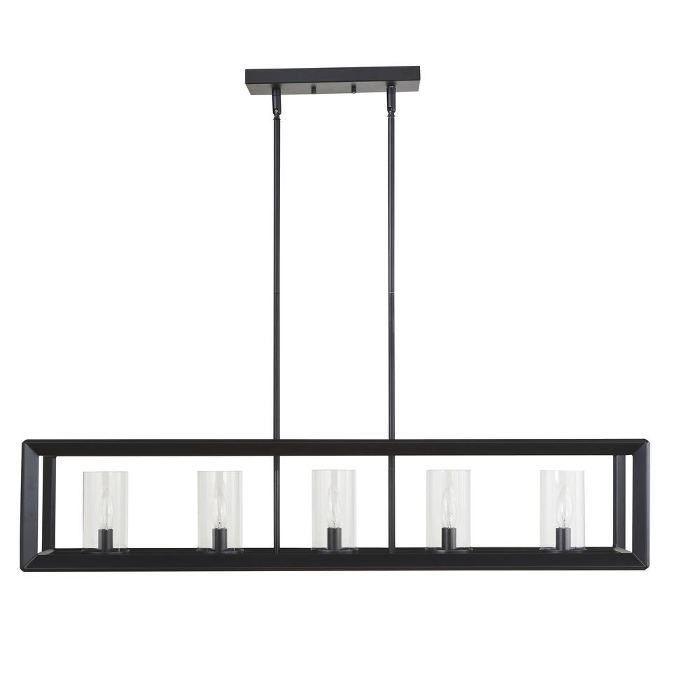 Avista Metro 41" Linear Chandelier Black