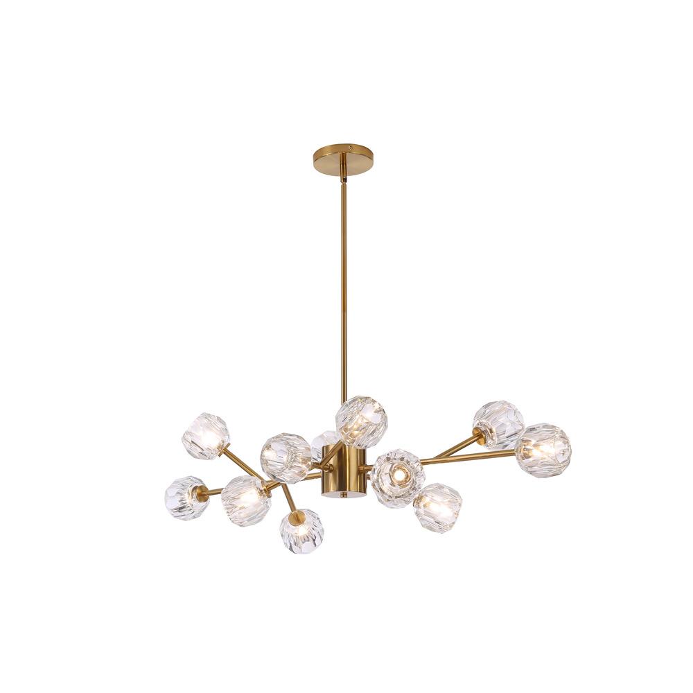 Avista Hampton Linear Chandelier 12-Light Gold