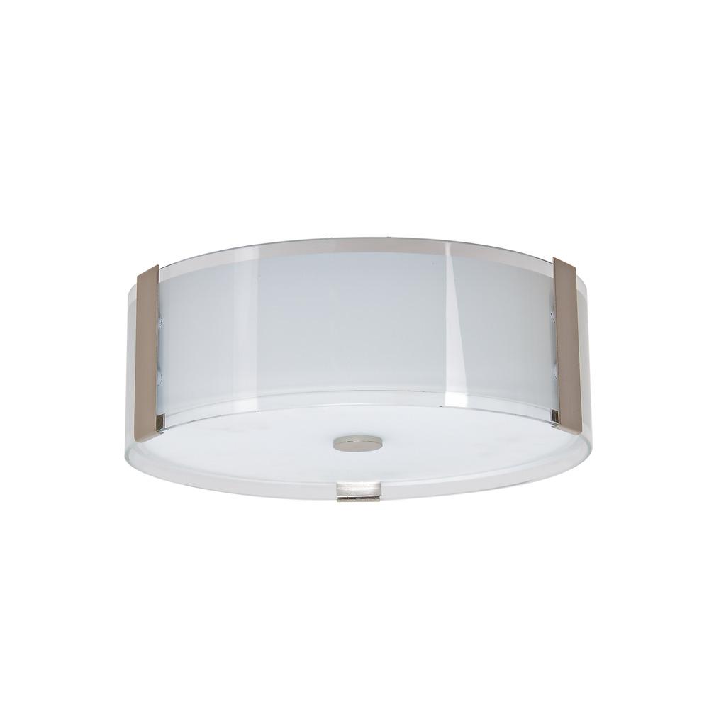 Avista Urban Flush Mount 2-Light Brushed Nickel