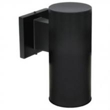 Avista Lighting Inc A1102R-BK - Avista Cylinder Outdoor Wall Sconce 1-Light Black -Round 10"