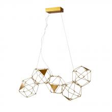 Avista Lighting Inc A1891GD - Avista Cube Chandelier 33" Gold -LED