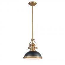 Avista Lighting Inc A3512BKAGB - Avista Luxor Pendent 1-Light Black & Aged Brass