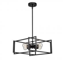 Avista Lighting Inc A4715BK - Avista Korson 16" 4-Light Black Pendant