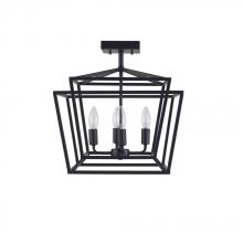 Avista Lighting Inc A8853BK - Avista Clarkson 17" Semi-Flush Mount Black