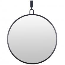 Varaluz 407A01BL - Stopwatch 30-in Round Accent Mirror - Black