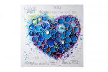 Varaluz 4DWA0111 - Work Of Heart Blue Mixed-Media Wall Art