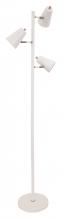 House of Troy K130-WT - Kirby LED Three Light Floor Lamp in White with Satin Nickel Accents