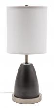 House of Troy RU751-GT - Rupert Table Lamp in Granite with Satin Nickel Accents and USB Port