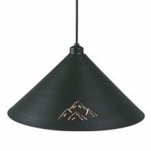 Avalanche Ranch Lighting A24341BC-97 - Canyon Pendant Large - Mountain - Black Iron Finish - Black Cord