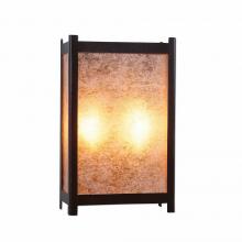 Avalanche Ranch Lighting M14279AL-28 - Seneca Sconce Large - Northrim - Almond Mica Shade - Dark Bronze Metallic Finish