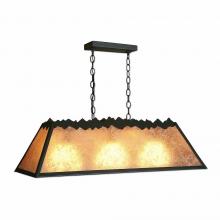 Avalanche Ranch Lighting M45401AL-47 - Rocky Mountain Billiard Light Small - Rustic Plain - Almond Mica Shade - Forest Green / Cedar Green