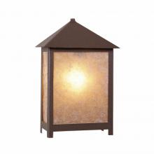 Avalanche Ranch Lighting M53279AL-27 - Hudson Sconce Large - Northrim - Almond Mica Shade - Rustic Brown Finish