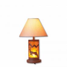 Avalanche Ranch Lighting M60021AM-KR-27 - Cascade Desk Lamp - Valley Deer - Amber Mica Shade - Rustic Brown Finish