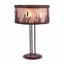 Avalanche Ranch Lighting M69265AL-27 - Kincaid Table Lamp - Cattails - Almond Mica Shade - Rustic Brown Finish