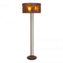 Avalanche Ranch Lighting M69314AM-27 - Kincaid Floor Lamp - Spruce Tree - Amber Mica Shade - Rustic Brown Finish