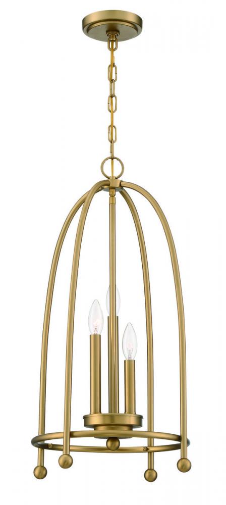 3 LT PENDANT, BRASS