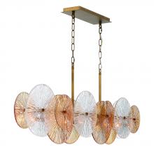 Eurofase Blue US 44570-019 - Sue-anne 8 Light Chandelier in Plated Brass