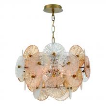 Eurofase Blue US 44571-016 - Sue-anne 6 Light Chandelier in Plated Brass