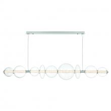 Eurofase Blue US 47257-030 - Atomo 74" LED Chandelier In Chrome With Clear Glass