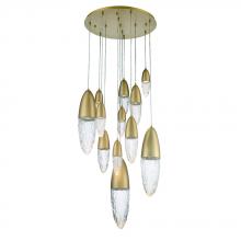 Eurofase Blue CA 43859-038 - Ecrou 12 Light Chandelier in Gold