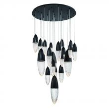 Eurofase Blue CA 43860-025 - Ecrou 22 Light Chandelier in Black