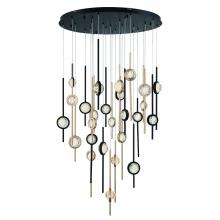 Eurofase Blue CA 43890-033 - Barletta 26 Light Chandelier in Mixed Black + Brass