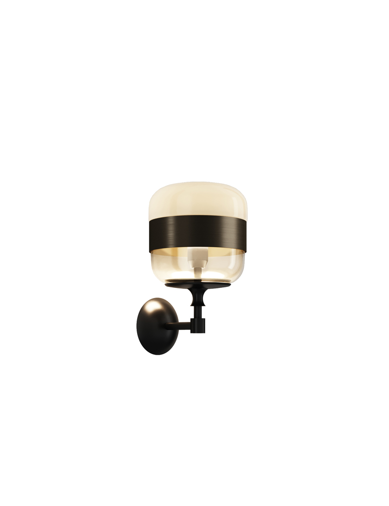 Futura Wall Lamp P Amber Brass Matt Black 1 E26 UL