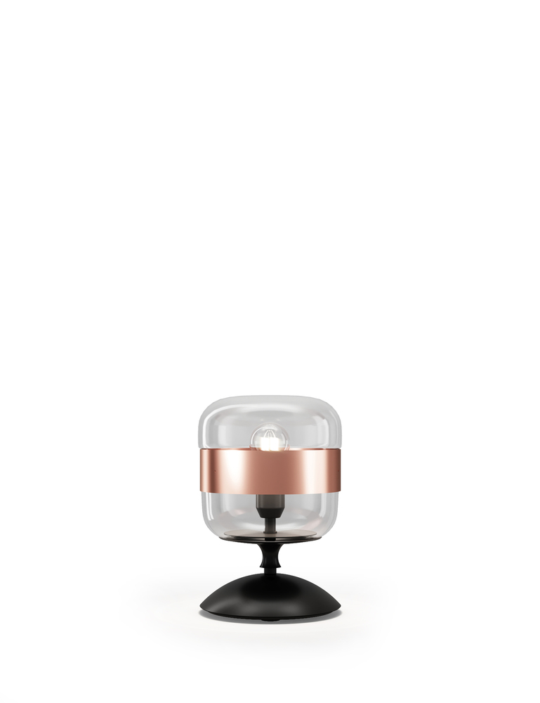 Futura Table Lamp P Crystal Copper Matt Black 1 E26 UL