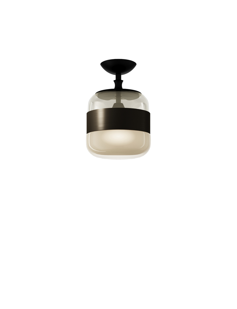 Futura Ceiling Lamp P Amber Brass Matt Black 1 E26 UL