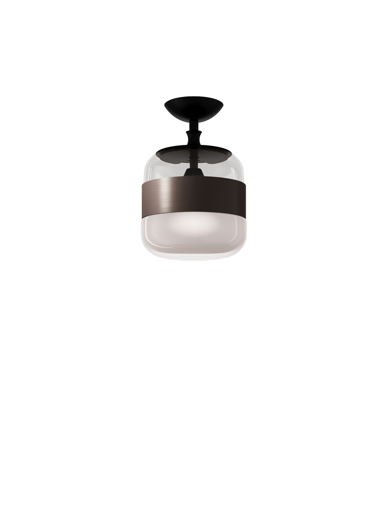 Futura Ceiling Lamp P Smoky Brown Matt Black 1 E26 UL