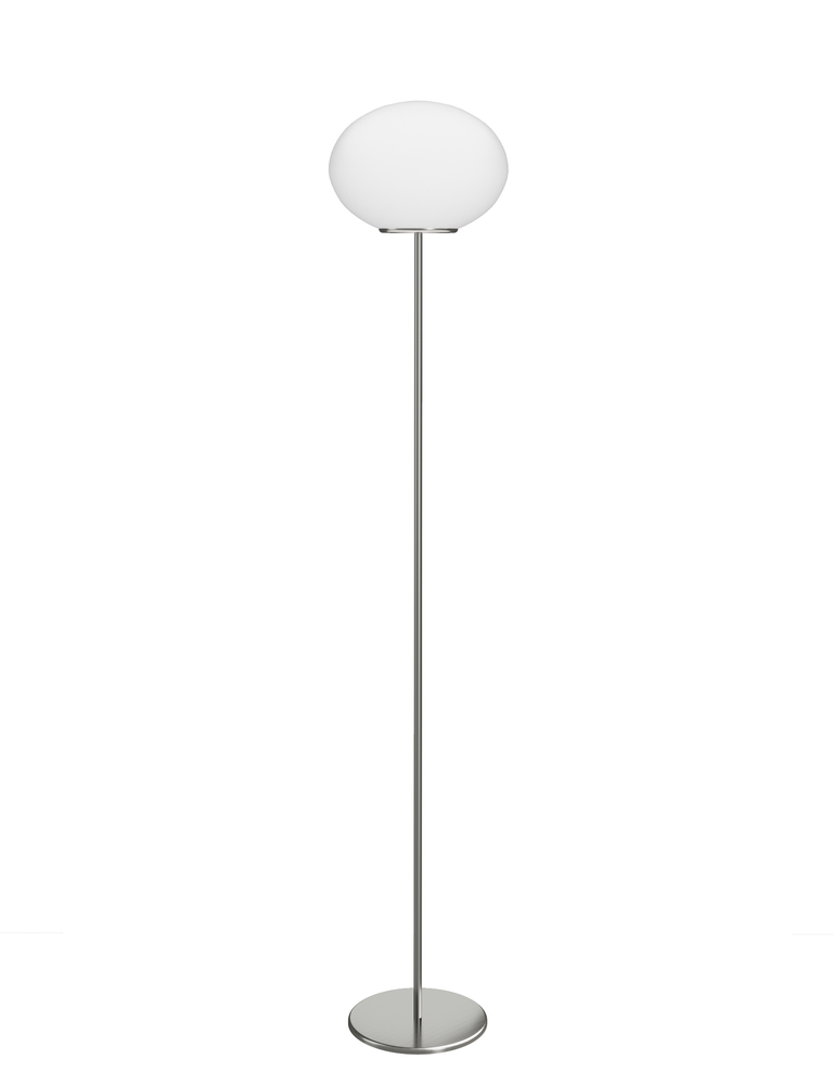 LuCCiola Floor Lamp P White Matt Satin Nickel E26 UL