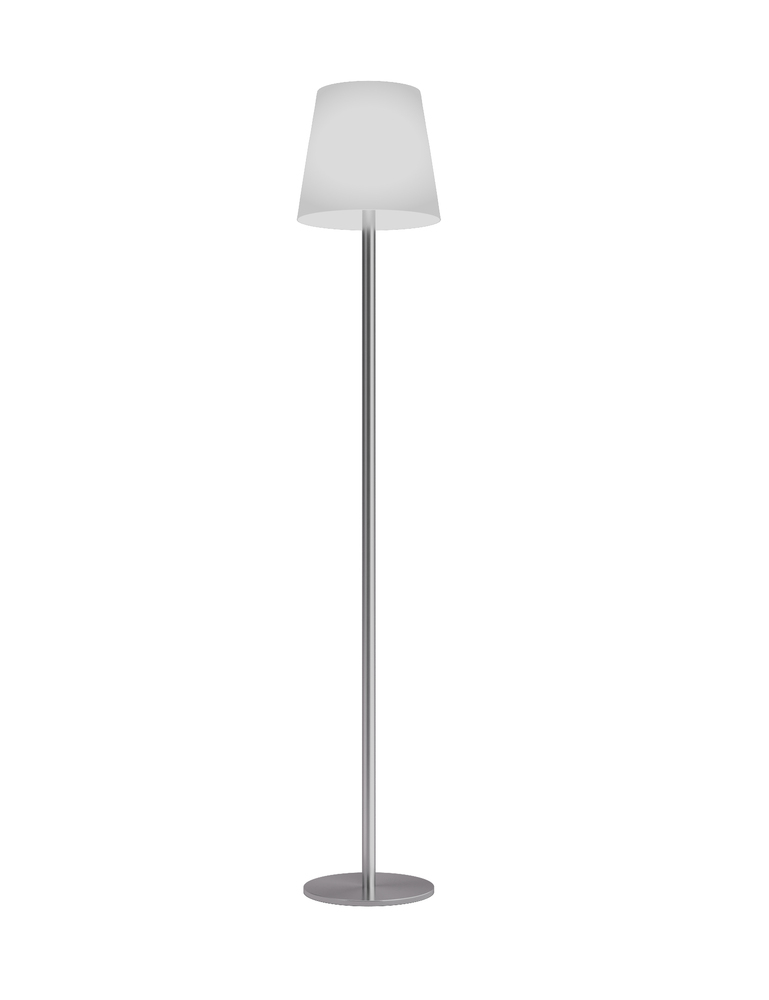 Naxos Floor Lamp 50 White Matt Satin Nickel Inc UL