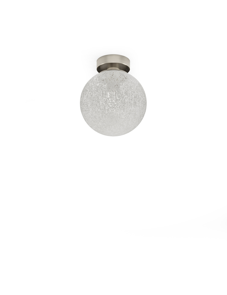 Rina Ceiling Lamp 25 White Murrina Satin Nickel E26 UL