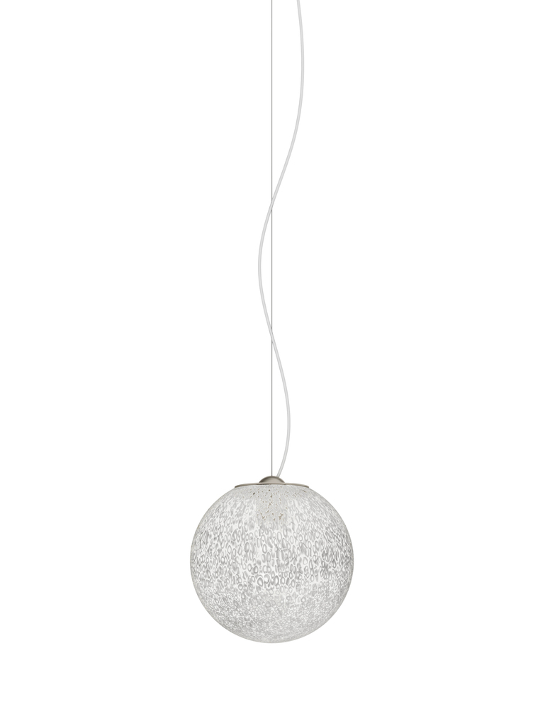 Rina Suspension 25 White Murrina Satin Nickel E26 UL