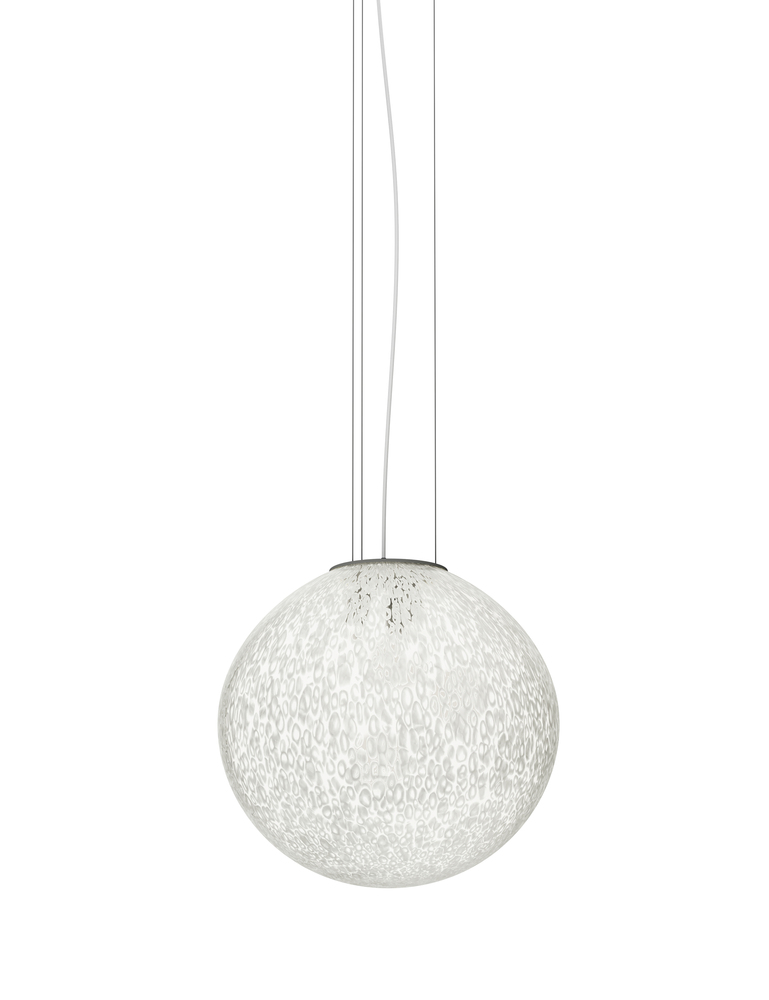 Rina Suspension 35 White Murrina Satin Nickel E26 UL