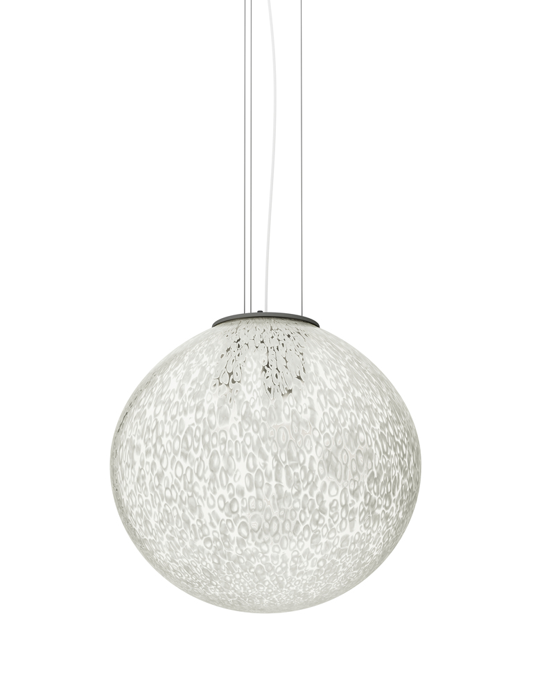 Rina Suspension 45 White Murrina Satin Nickel E26 UL