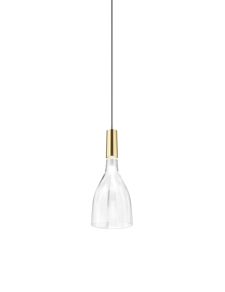 Scintilla Suspension Crystal Transparent Glossy Brass 2 L2211 UL