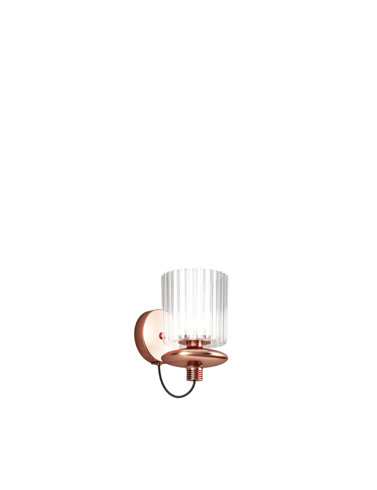 Tread Wall Lamp Crystal Transparent Matt Copper 1 L3313 UL