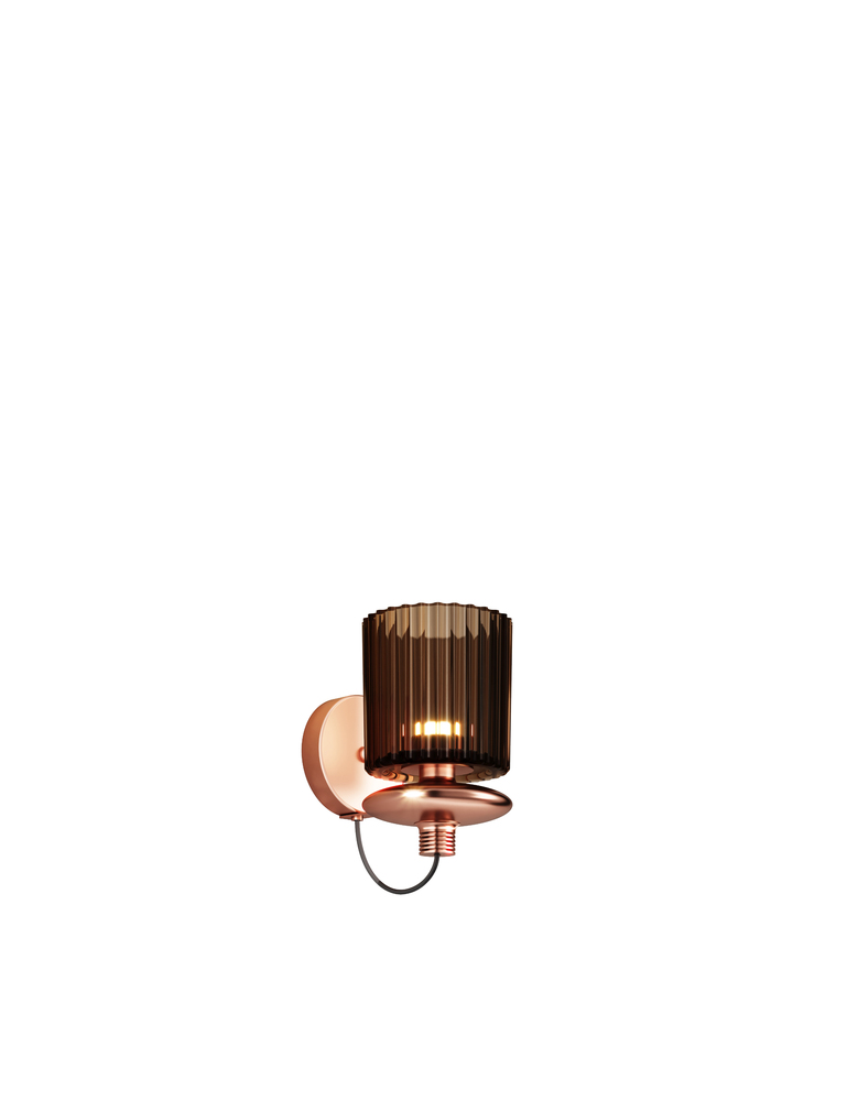 Tread Wall Lamp Burned Earth Transparent Matt Copper 1 L3213 UL