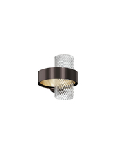 Vistosi ARMON AP 25 CRRI N_O G9 UL - Armonia Wall Lamp 25 Crystal Striped Glass Matt Black Nickel Matt Gold 3 G9 UL