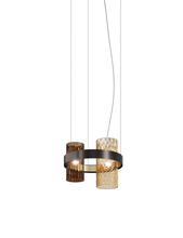 Vistosi ARMON SP 50 TBAM N_O E12 UL - Armonia Suspension 50 Burned Earth Amber Matt Black Nickel_Matt Gold 3 E12 UL