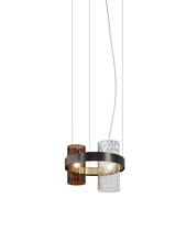 Vistosi ARMON SP 50 TBCR N_O E12 UL - Armonia Suspension 50 Burned Earth Crystal Matt Black Nickel_Matt Gold 3 E12 UL