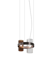 Vistosi ARMON SP 50 TBCR N_R E12 UL - Armonia Suspension 50 Burned Earth Crystal Matt Black Nickel_Matt Copper 2 E12 UL