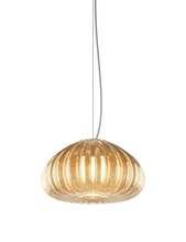 Vistosi DIAMA SP G AM NI E26 UL - Diamante Suspension G Amber Satin Nickel E26 UL