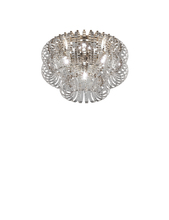 Vistosi ECOS PL 60A CRRI BS E26 UL - Ecos Ceiling Lamp 60a Crystal Striped Glass Matt Bronze 2 E26 UL