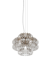 Vistosi ECOS SP 60C CRRI BS E26 UL - Ecos Suspension 60c Crystal Striped Glass Matt Bronze 2 E26 UL