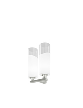 Vistosi LIO AP L2 P CRBC NI G9 UL - Lio Wall Lamp L2p Crystal White Satin Nickel G9 UL